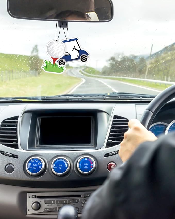 Golf Car Air Fresheners Hanging Accessories Slice Scented perfume air freshener Interior Room Decor for golf lover Pendant Golf gifts for men