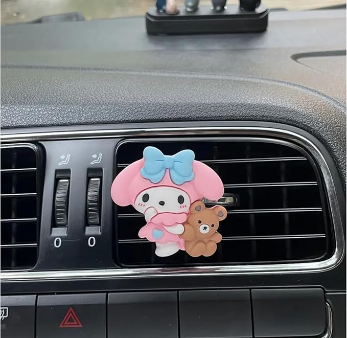 4 Pcs Cute Cartoon Car Air Vent Clip Decorations – Kawaii Car Air Fresheners, Interior Accessories for Women and Men – Cool Car Dashboard Decor, Personalized Gift