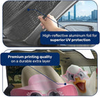 GENANY Duck Windshield Sun Shade for Car SUV Truck (55x30 Inches), Front Window Visor for Windows, Protector Blocks UV