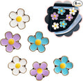 6pcs Flowers Car Decor,Cute Car Air Freshener Vent Clips,Blue White Purple Daisy Flowers Air Vent Clip Accessories for Women,3cm/2.7cm Refillable Daisy Decor Diffuser