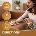 Weiman Leather Cleaner and Conditioner for Furniture - Cleans Conditions and Restores Leather Surfaces - UV Protectants Help Prevent Cracking or Fading of Leather Car Seats, Shoes, Purses