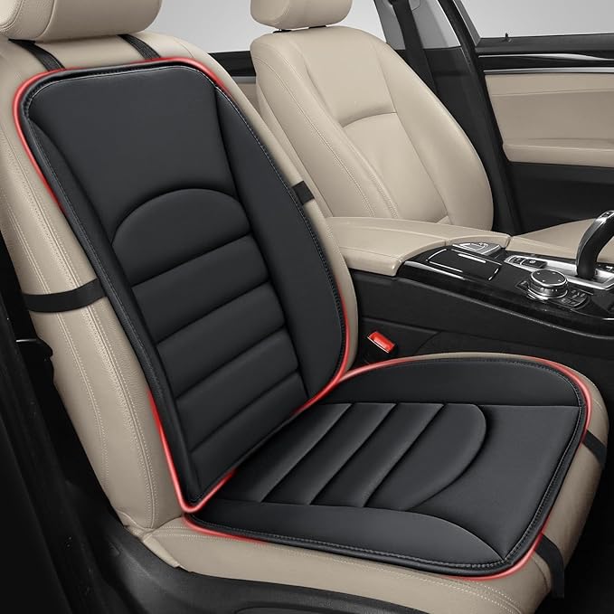 Sanwom Car Seat Cushion Chair Cushions Set with Back Support,1.2in Memory Foam Pressure Relief Non-Slip Design Truck Seat Cushion for Driving, Ergonomic Chair Seat Pad for Office Gaming Wheelchair