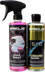 PROJE' Premium Car Care Ceramic Coating & Prep Spray (16oz) | Professional-Grade Ceramic Hydrophobic Wax & Sealant Polish & Prep Spray Removes 99.9% of contaminants for Cars RVs Motorcycles and ATVs