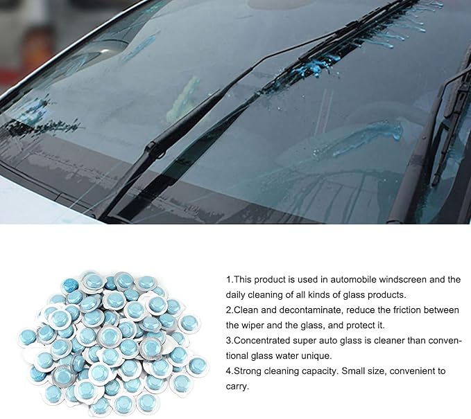 Haofy Car Cleaner Effervescent Solid Glass Water Concentrated Cleaner for Car Wiper Fluid Tank (100 pieces for sale)