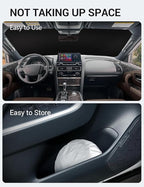 Proadsy Windshield Sun Shade for Nissan Pathfinder 2026 2025 2024 2023 2022 Foldable Front Sunshade Protector Sun Visor Blocks UV Rays Keep Car Cooler