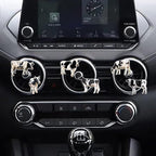 Black and White Cows Car Vent Clip,Car Air Fresheners Vent Clips Cute Car Vent Decorations,Bling Car Diffuser Car Interior Decoration Charm Car Vent Interior Accessories (6 Pcs Black and White)