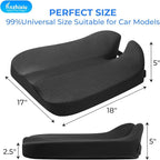 Heightening Car Seat Cushion for Better View- Seat Cushion for Car Reduces Lower Back Pressure& Support Spine- Truck Seat Cushion for Long Trip-Black