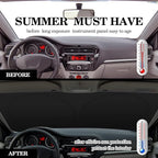 Windshield Sun Shade Foldable Car Front Window Covers for Car Accessories Sun Heat UV Rays Visor Protector Protection for Universal Cars SUV Truck (Solid Black)