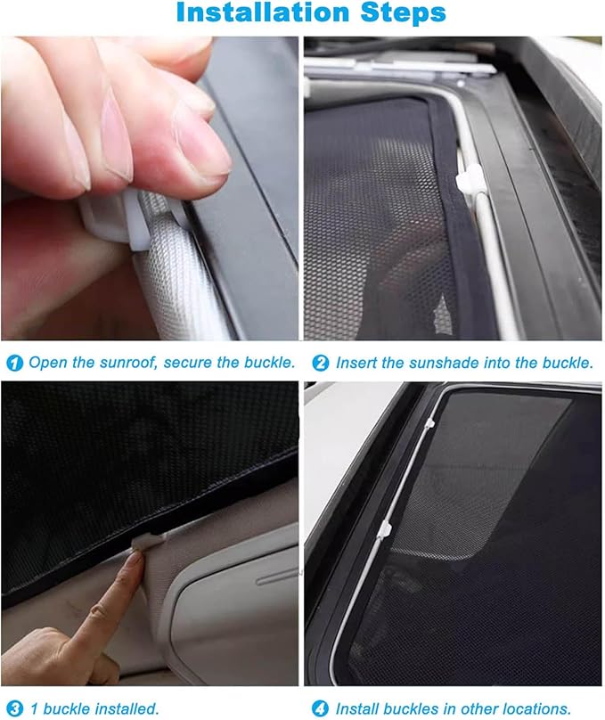 Car Sunroof Compatible with Tiguan 2016-2010 5-Door SUV, Foldable Glass Roof Sunshade with Storage Bag, Sunshade Roof Heat Insulation Sun Protection Roof Sunshade Interior