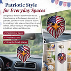 12PCS Patriotic Car Air Fresheners, 1776-2026 Double-Sided Hanging Scented Cards, Dark Ice Berry Ocean New Car Scents for Rearview Mirror, Home, Office, Commemorative Gift Set (Style 5)