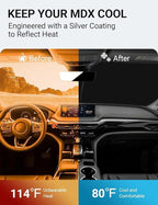 Proadsy Windshield Sun Shade for Acura MDX 2022-2025 2026 4-Layer Foldable Front Sunshade Protector Sun Visor Blocks UV Rays Keep Car Cooler Accessories