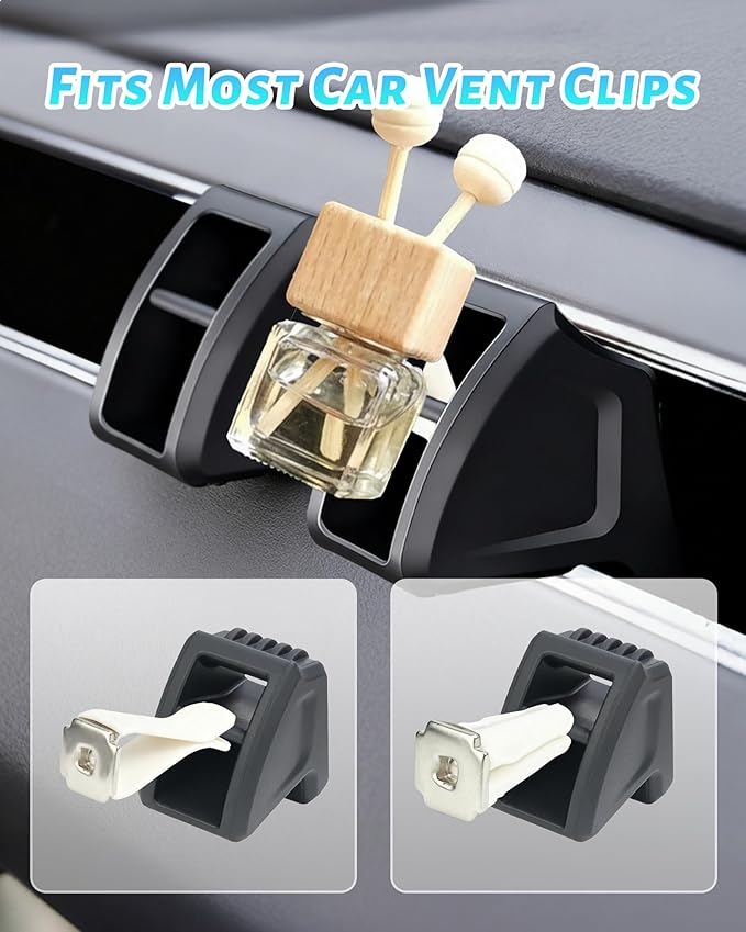 2Pcs Air Freshener Adapter for Tesla Airs Vent, Premium Silicone, Tesla Air Fresheners Adapter for 2025-2026 New Model Y Juniper & 2024-2025 Tesla Model 3 Highland (Air Freshener not Included)