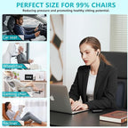 FLORICH Car Seat Cushion and Back Support for Office Chair Memory Foam Chair Cushions Pressure Relief Seat Pads with Gel Massage Point Lumbar Support (Light Black)
