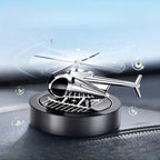 Car Diffuser Quiet & Stylish Helicopter Solar Dashboard Decor Auto-Rotating Air Purifier for Men & Military Enthusiasts Enhance Driving Experience (Black)