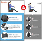 Memory Foam Lumbar Support Cushion Relieves Lower Back Pain Car Seat Office Chair and Wheelchair Back Pillow with Breathable 4D Mesh Black