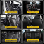 AOMSAZTO Car Seat Covers Full Set Fit for Toyota RAV4 2013-2026 Waterproof Faux Leather Car Seat Cushions Automotive 5 Seat Covers Set（Black&Red）