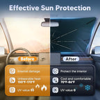 Autorder Windshield Sun Shade Umbrella for 2018-2024 Chevy Chevrolet Equinox Accessories,Upgraded Ice Crystal Material,Easy Setup Umbrella Sunshade for Car Windshield,100% Sun Blocking