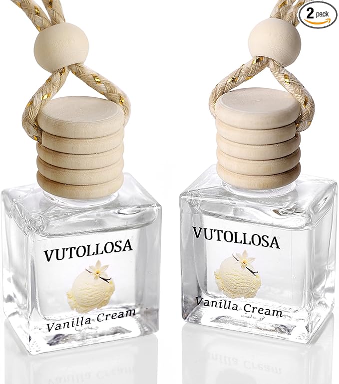 2-Pack Car Air Fresheners, Car Deodorizer, Vanilla Mocha Cream Air Freshener – Long Lasting Hanging Car Air Freshener for Men and Women, Car Scent Diffuser by VUTOLLOSA