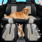 Black and Gray Car Seat Covers for Ford Bronco Sport 2021-2025 Car Seat Cover, Premium Leather, Full Set of 5 Seats, Waterproof, with Lumbar Support, Beautify Interior