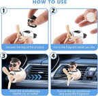 2pcs Car Air Fresheners Cute Cartoon Bear Pilot Automotive Air Outlet Propeller Car Diffuser Creative Car Perfume Decoration for Car Vent Clips for Women Men with 8 Fragrant Tablets(Bear + Teddy Bear)