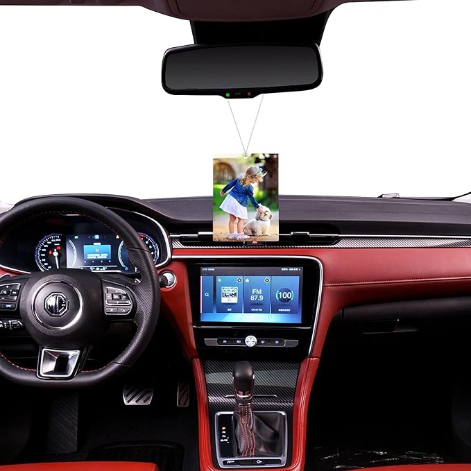 101Pcs Air Freshener Sublimation Blanks Kit Car Scented Hanging Sheets DIY Felt Sublimation Blank Air Freshener Sheet for Car and Home with Elastic Rope and Self-Seal Bags (Rectangle)