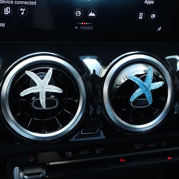 8Pcs Shell and Starfish Car Air Vent Clips, Colorful Ocean Series Car Air Freshener Vent Clip, Cute Car Interior Decoration Accessories(1.6inch/4cm)