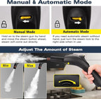 Steam Cleaner, Steam Cleaner For Home, Handheld Steamer For Cleaning With 21 Accessories, 248 °F High Temperature, Suitable for Grout, Floor. Sofas, Upholstery, Mop Replacement Pads