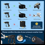 Saker High Pressure Washer Gun with 5 Color Quick Connect Power Washer Sprayer Nozzles,Only Compatible with High-Pressure Water Pipes of M22-14mm Diameter