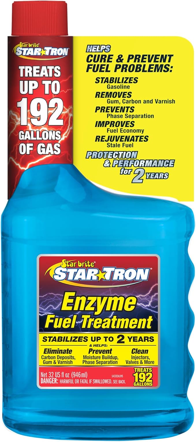 Star Tron Enzyme Fuel Treatment - Small Engine Formula – Gas Additive Rejuvenates & Stabilizes Old Gasoline - Cures & Prevents Ethanol Problems