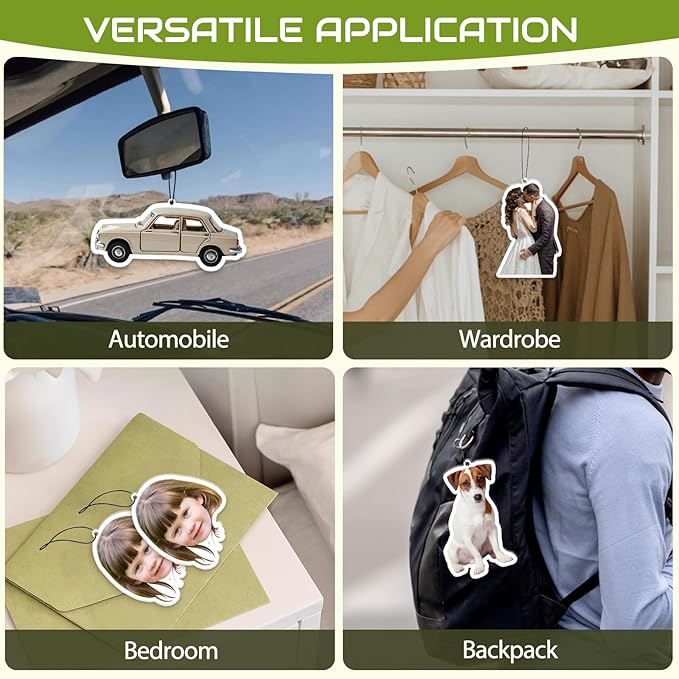 Custom Air Fresheners with Picture, Personalized Air Freshener for Cars, Customized Photo Gift with Scents for Family and Lovers