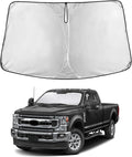 EcoNour Windshield Sunshade Compatible for Ford Super Duty F250 F350 F450 F550 2017-2024 2025 2026, Sun Visor for Front Windshield & Window Sun Shade Cover, UV Heat Protector, Car Accessories