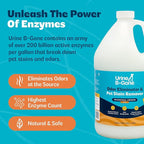Urine B-Gone, Professional Enzyme Odor Eliminator & Pet Stain Remover, Human, Cat & Dog Urine Cleaner, Effective on Laundry, Carpets & More, Citrus Scent, 1 Gallon