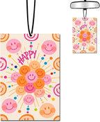 Smiling Faces Car Air Freshener Hanging,Car Accessories Smiling Faces Gifts for Women and Men New Driver Auto Decor Rearview Mirror Hanging Accessories,Cute Aromatherapy for Cars Interior or Locker