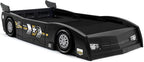 Delta Children Grand Prix Race Car Toddler and Twin Bed, Black