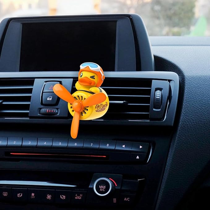 Car Air Fresheners,Cute Bear Pilot Car Diffuser Rotating Propeller Air Outlet Vent Fresheners,Aromatherapy Ornament Car Accessories