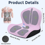 Seat Cushion for Office Chair and Car, L-Shaped Ergonomic Car Seat Cushions, Memory Foam Chair Cushion, Lumbar Support Pillow for Wheelchair, Car, Home, Office, Desk, Pink