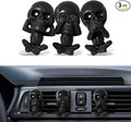Skull Car Air Freshener Vent Clips, Goth Decor Interior, Gothic Halloween Cool Decoration Horror Skeleton Dashboard Accessories Spooky, Cute Funny Gifts for Men Women