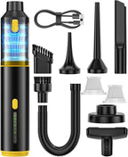 Car Vacuum Portable Cordless Handheld Vacuum Cleaner 4-in-1 Mini Cordless Vacuum with 2 Suction Modes and 16800pa Suction Power Blowing & Inflating 2 Modes Handheld Vacuum for Car, Desk, Keyboards