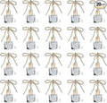 20PCS Mini Flat Square Car 10ML Perfume Empty Bottles with Gold Wire Rope Flat Square Bottles-10ml Car Diffuser Bottles for Essential Oils-Essential Oil Car Freshener-Hanging Car Air Freshener