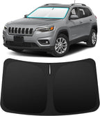 INSAUTO Custom Fit Windshield Sun Shade Accessories for Jeep Cherokee 2014-2023 (Grand Cherokee Not Fit), Foldable Front Window Sunshade, UV & Heat Reflector, Keeps Interior Cool, Includes Storage Bag