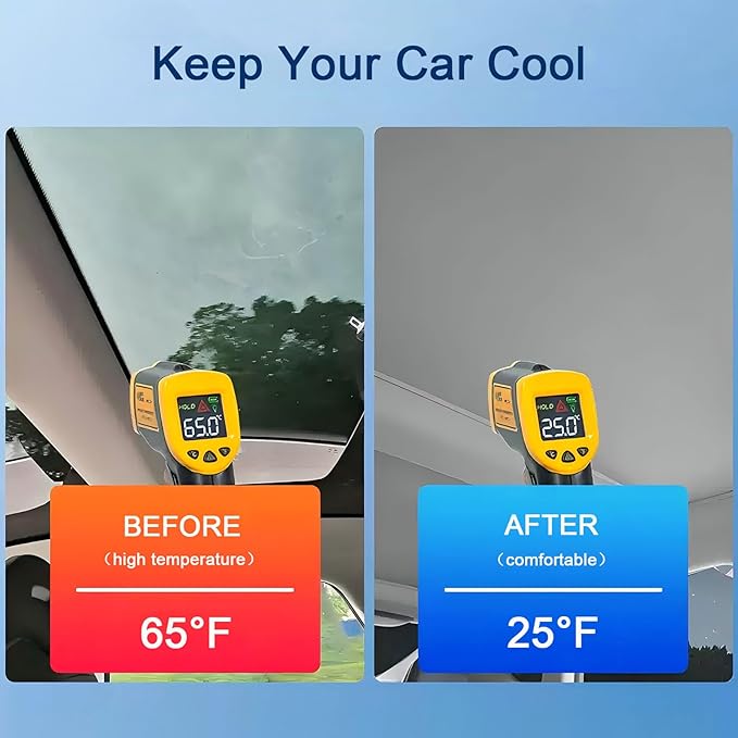 QANGBOOM Car Sunroof Sunshade Compatible with Audi Q5 Accessories 2009-2017, One-Piece Glass Roof Sun Shade, Foldable Car Sunshade Roof, Sunroof Cover, Sun UV Protection