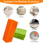 2pcs Pet Hair Remover, Dog Cat Block Roller Cleaner, Car Carpet Cleaner Brush for Small Animals, Pet Hair Removal Tool for Interior, Furniture, Sofa, Car Seat (Orange+Green)