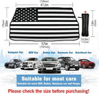 CHILL�TEK US Flag Car Windshield Sun Shade Umbrella, American Foldable Umbrella Sunshade for Front Window UV Reflector Protection Auto Shades Cover black 1,57x31 In