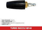 Simpson Cleaning 80144 4500 PSI Universal Turbo Pressure Washer Nozzle, 1/4-Inch Quick Connect, Hot- or Cold-Water Use