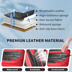 Fit Sonata Car Seat Covers Premium Leather for Hyundai Sonata 2007-2025 2026. Waterproof， Breathable, Scratch-Resistant & All-Weather Seat Cushion Protector（Full Set,Red&Black