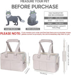 Dog Purse Carrier for Small Dogs & Puppies Up 10 Lbs, Soft Cotton Tote Pet Shoulder Bag with Pockets, Foldable & Washable Breathable Puppy Carrier for Yorkie, Chihuahua & Cats - Gray