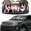 GENANY Tuxedo Cat Windshield Sun Shade for Car SUV Truck (55x30 inches), Sun Shade Windshield, Shades for Front Windows, Sunshade for Car Windshield, Protector Blocks UV