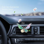 Butterfly Car Decor,Butterfly Air Vent Clip Car Air Freshener,Glamorous Natural Abalone Shell Butterfly Lucky Decorations Accessories for Women