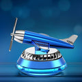 Car Air Freshener, Helicopter Solar Energy Rotating Car Freshener Diffuser Long Lasting for Car Interior Decoration Accessories Diffuser (Blue-Ocean)