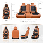Coverado Car Seat Covers, Front Covers for Cars, Car Seat Cover Front Seats, Automotive Seat Cover, Waterproof, Leather Car Seat Cushion, Universal Interior Covers Seat Protectors for Most Cars